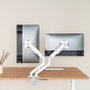 Tooq DB4132TNR-W Soporte de Mesa para 2 Monitores Blanco